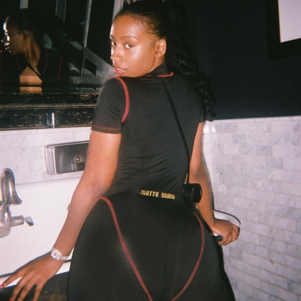 Matte Brand Caution Body Suit